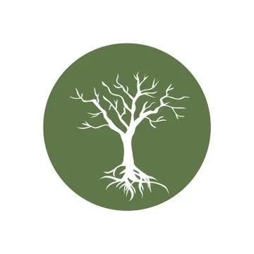 Tree icon on a white background. Vector illustration. Illustrazione stock