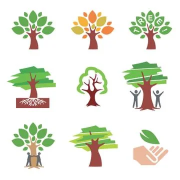 Tree icons Stock Illustration