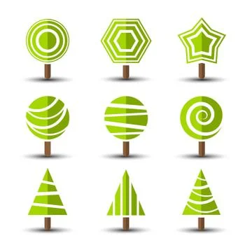 Tree icons Stock Illustration