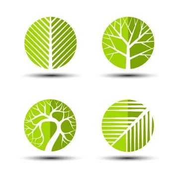 Tree icons Stock Illustration