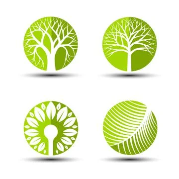 Tree icons Illustrazione stock