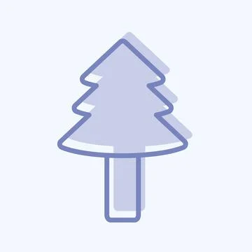 Tree II Icon in trendy two tone style isolated on soft blue background Illustrazione stock