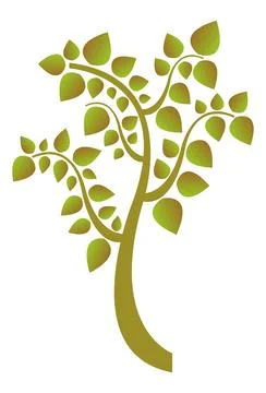 Tree illustrated in vector Stock Illustration