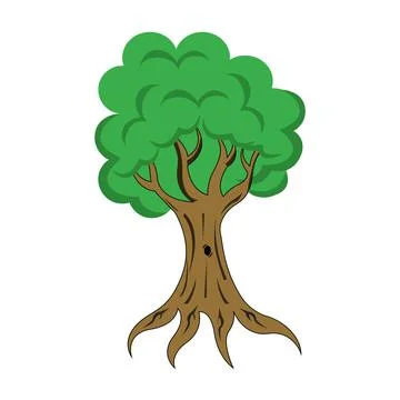 Tree illustration on white Stock Illustration
