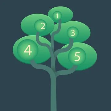 Tree info graphic background elements 스톡 일러스트