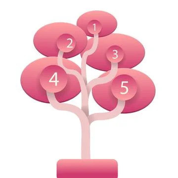 Tree info graphic background elements Stock Illustration