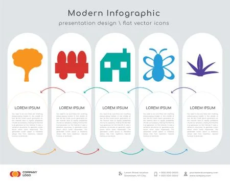 Tree infographics design Stock Illustration
