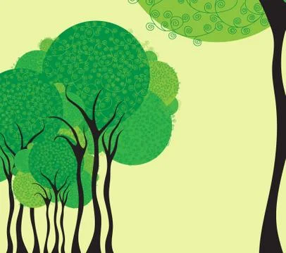 Tree invitation Stock Illustration