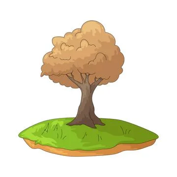 Tree island illustration 스톡 일러스트