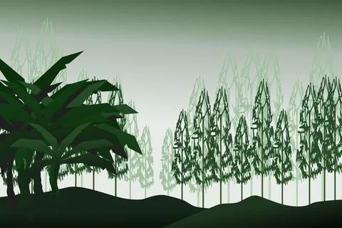 Tree isolated Background Stock Illustration