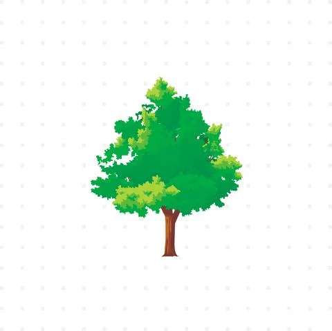 Tree isolated illustration on white background Stock Illustration