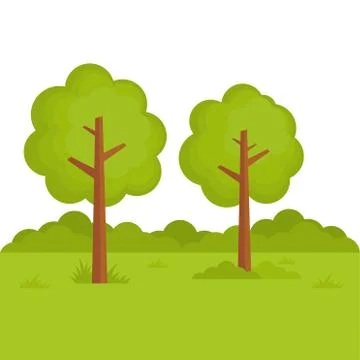 Tree Landscape Forest vector illustration Stock Illustration