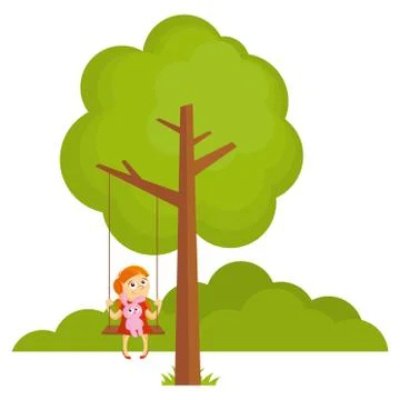 Tree Landscape Forest vector illustration Illustrazione stock