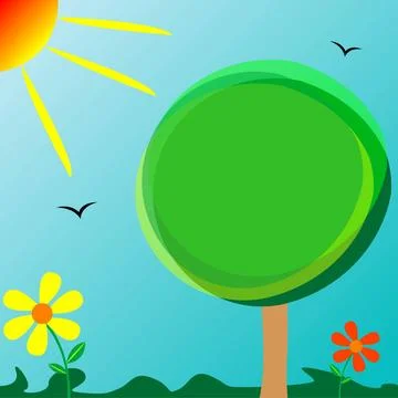 Tree landscape tree landscape, abstract vector art illustration Copyright:... Stockfoto's