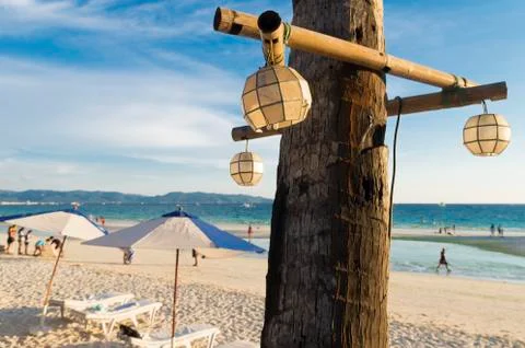 Tree with lanterns Stock Photos