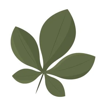 Tree leaf colored icon Vector 스톡 일러스트