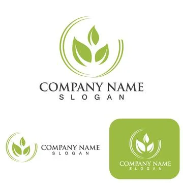 Tree leaf ecology Logos of green Stock Illustration
