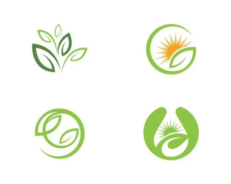 Tree leaf ecology nature element vector 스톡 일러스트