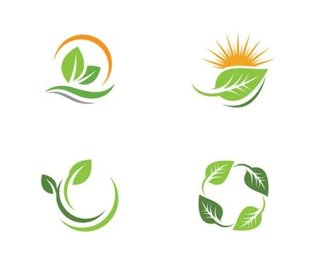 Tree leaf ecology nature vector icon Stock Illustration