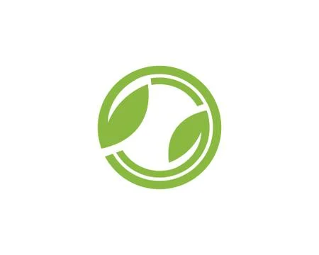 Tree Leaf  green Vector icon Illustration design template Illustrazione stock