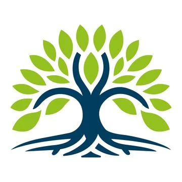 Tree Leaf Growth Eco Logo Design Nature Vector Template Icon Stock Illustration
