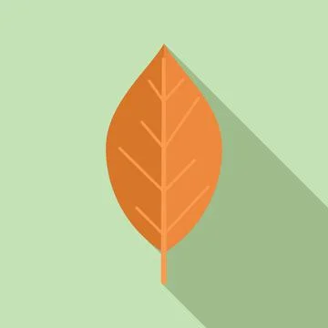 Tree leaf icon flat vector. Autumn fall Stockillustratie