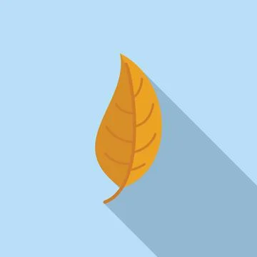 Tree leaf icon flat vector. November tree Illustrazione stock