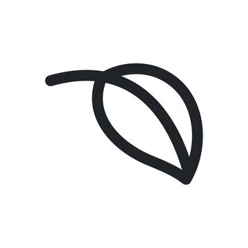 Tree leaf line icon isolated Stock Illustration