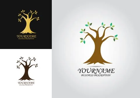 Tree Leaf Logo Illustrazione stock