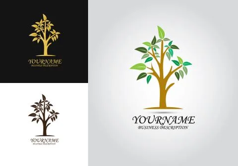 Tree Leaf Logo Stock Illustration