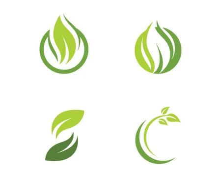 Tree leaf Logos nature element vector icon Illustrazione stock