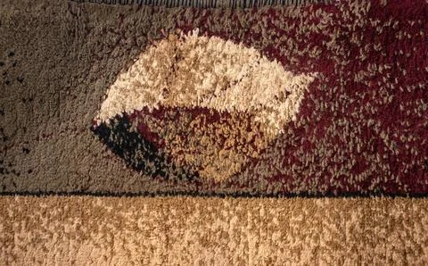 Tree leaf pattern on carpet,carpet texture background, close up Stock Photos