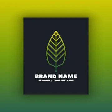 Tree leaf pattern logo design template Stock Illustration