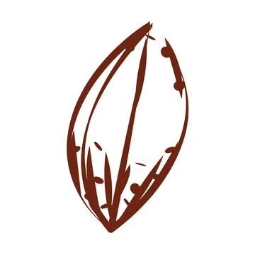 Tree leaf sketch icon Vector Stock Illustration