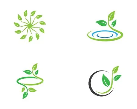 Tree leaf symbol vector icon illustration Stock Illustration