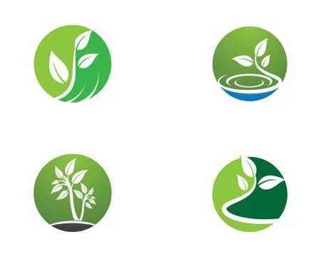 Tree leaf symbol vector icon illustration Stock Illustration