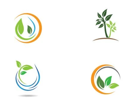 Tree leaf symbol vector icon Stock Illustration