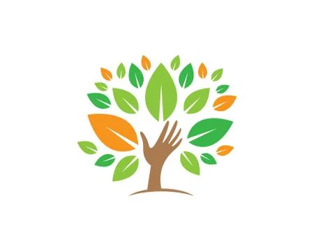 Tree leaf symbol vector icon Illustrazione stock