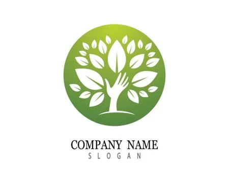 Tree leaf symbol vector icon Stock Illustration