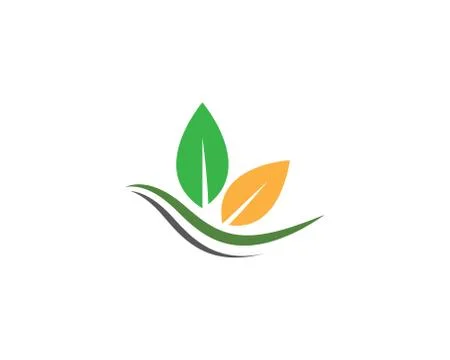 Tree leaf symbol vector icon Illustrazione stock