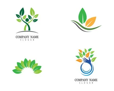 Tree leaf symbol vector icon Stock Illustration