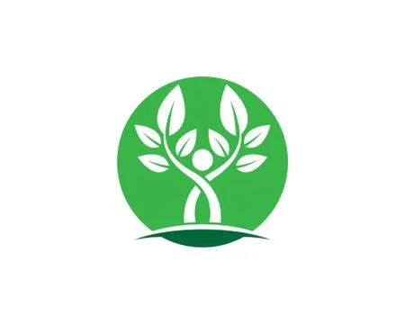 Tree leaf symbol vector icon Illustrazione stock