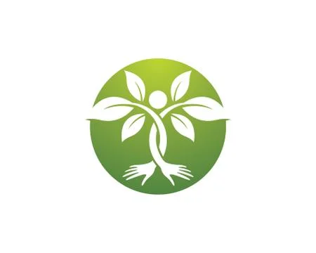 Tree leaf symbol vector icon Illustrazione stock