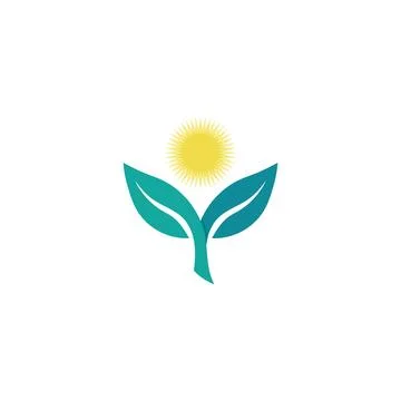 Tree leaf vector and green logo design friendly concept Stock Illustration