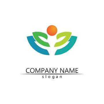 Tree leaf vector and green logo design friendly concept Stock Illustration