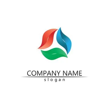 Tree leaf vector and green logo design friendly concept Stock Illustration