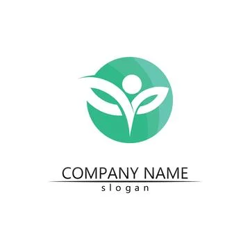 Tree leaf vector and green logo design friendly concept Stock Illustration