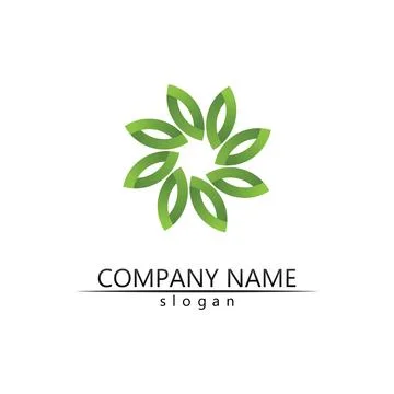 Tree leaf vector and green logo design friendly concept Stock Illustration
