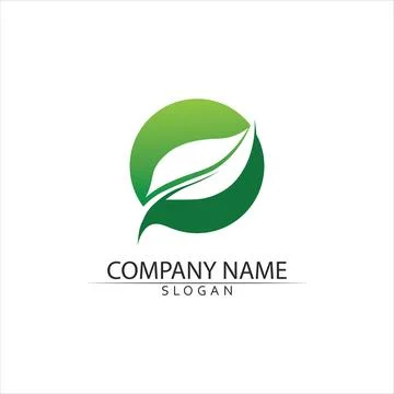 Tree leaf vector and green logo design friendly concept Stock Illustration