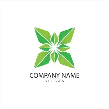 Tree leaf vector and green logo design friendly concept Stock Illustration